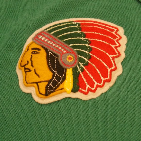 🚫SOLD🚫 Polo Ralph Lauren Indian Head Collegiate Polo Shirt Custom Fit Size XL - Picture 2 of 6